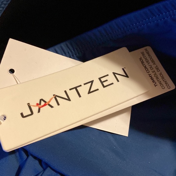 NWT Jantzen one 1 pc swim suit swim dress US 10 lined TUMMY CONTROL padded 24 - Picture 10 of 16
